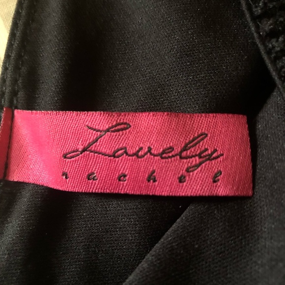 Lovely Rachel Black One Arm Lace Dress size S - Picture 6 of 8